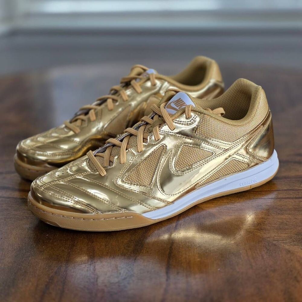 Nike Gato LV8 Metallic Gold White Gum Sneakers Men's Size 10 New LE IB3566-700